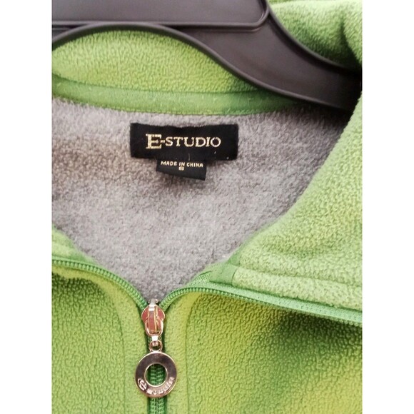 Women's E Studio Green Zip Up Jacket Size Small - Picture 10 of 15
